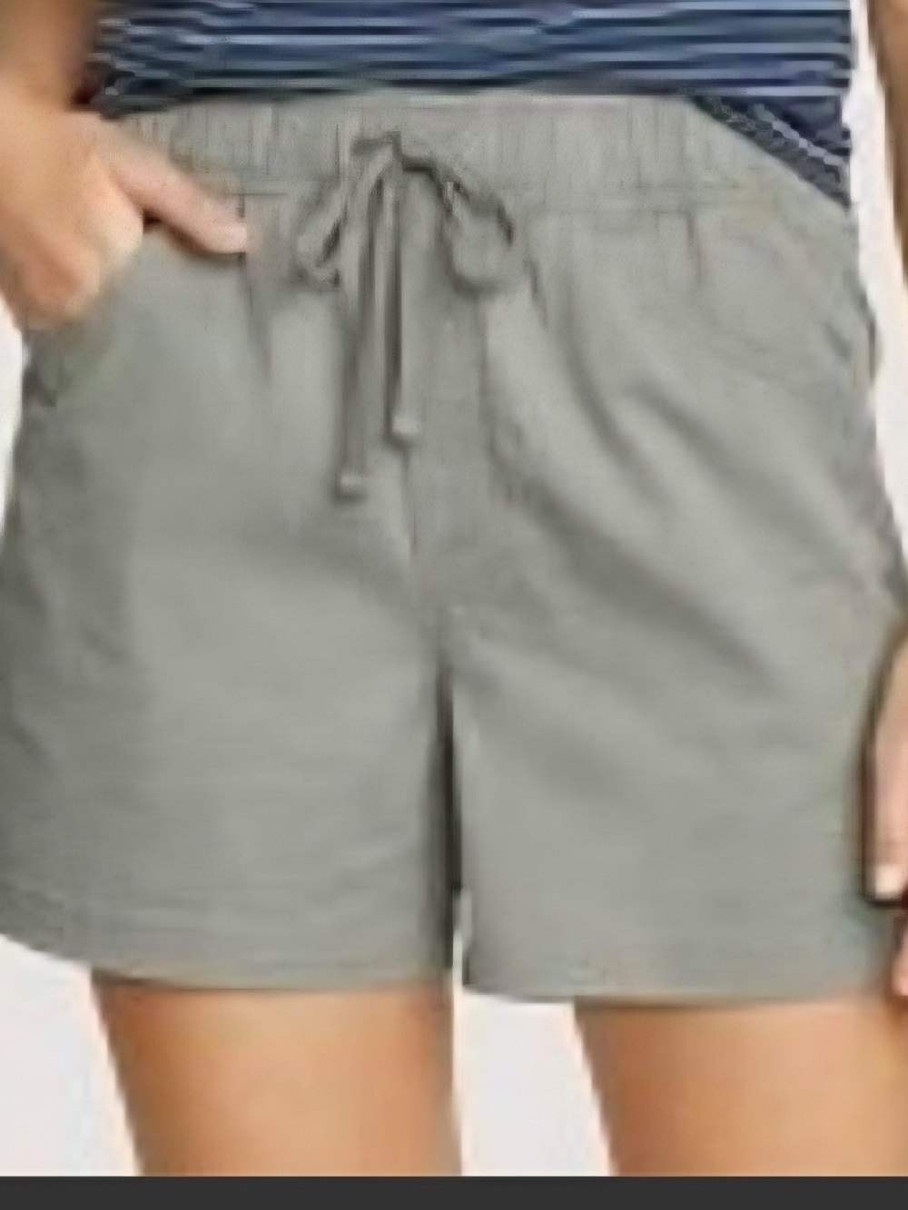 Eddie Bauer High-Waist Khaki Green Womens XL Drawstring Shorts New W Tags